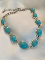 Blue stone choker